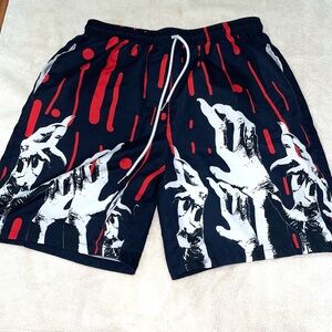 Graphic Black and White Men's Shorts
